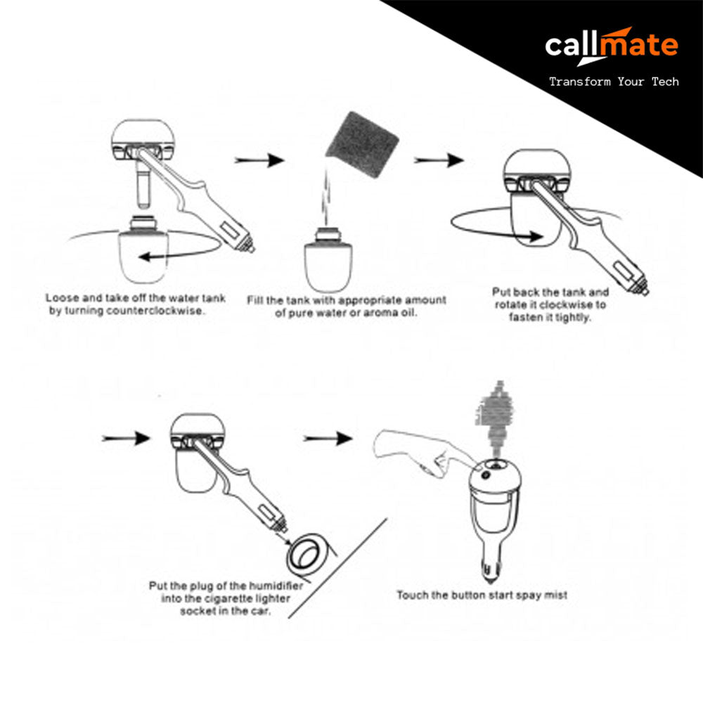 Car Humidifier with USB Port (Assorted)