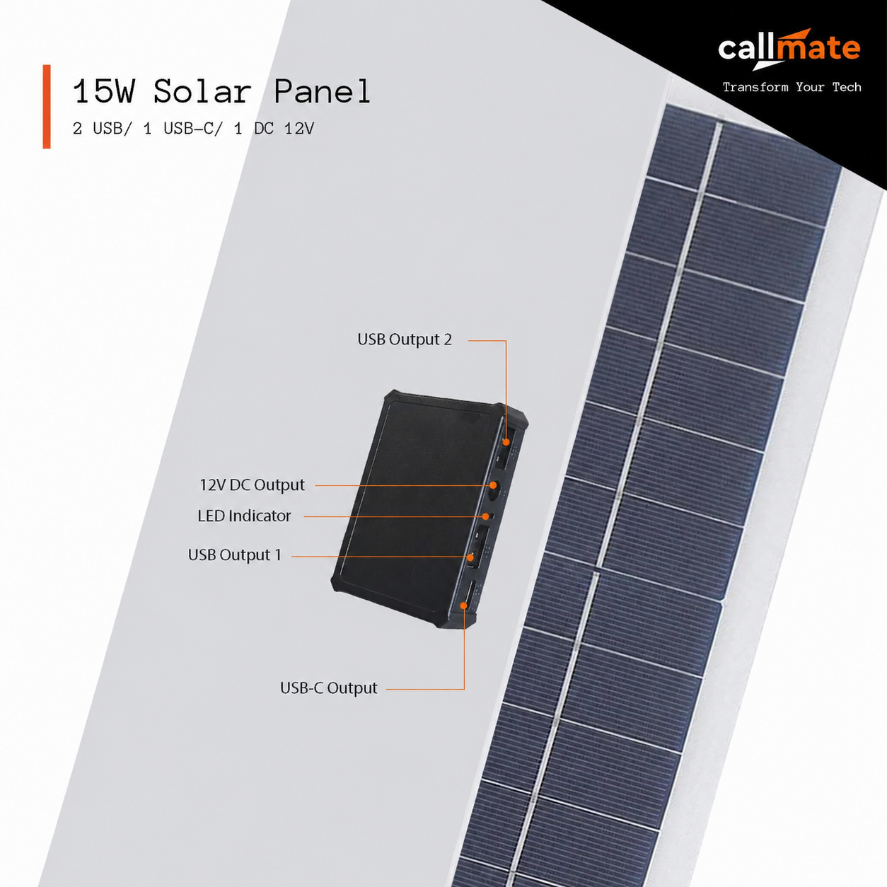 Treasury Power Bank 100,000mAh with 15W Solar Panel