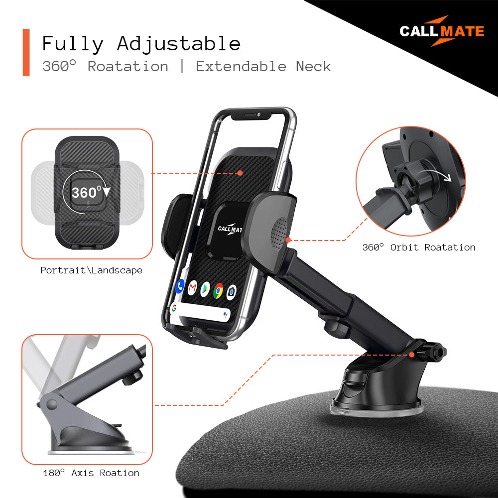 ApexHold: Phone Holder for Car Dashboard/ Windshield/Desktop