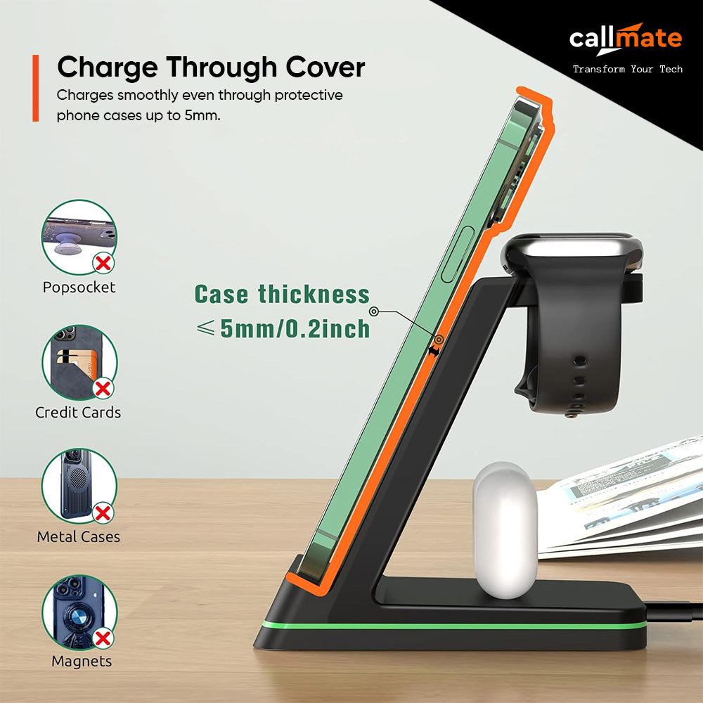 CM96: 3 in 1 Wireless Charger (15W)