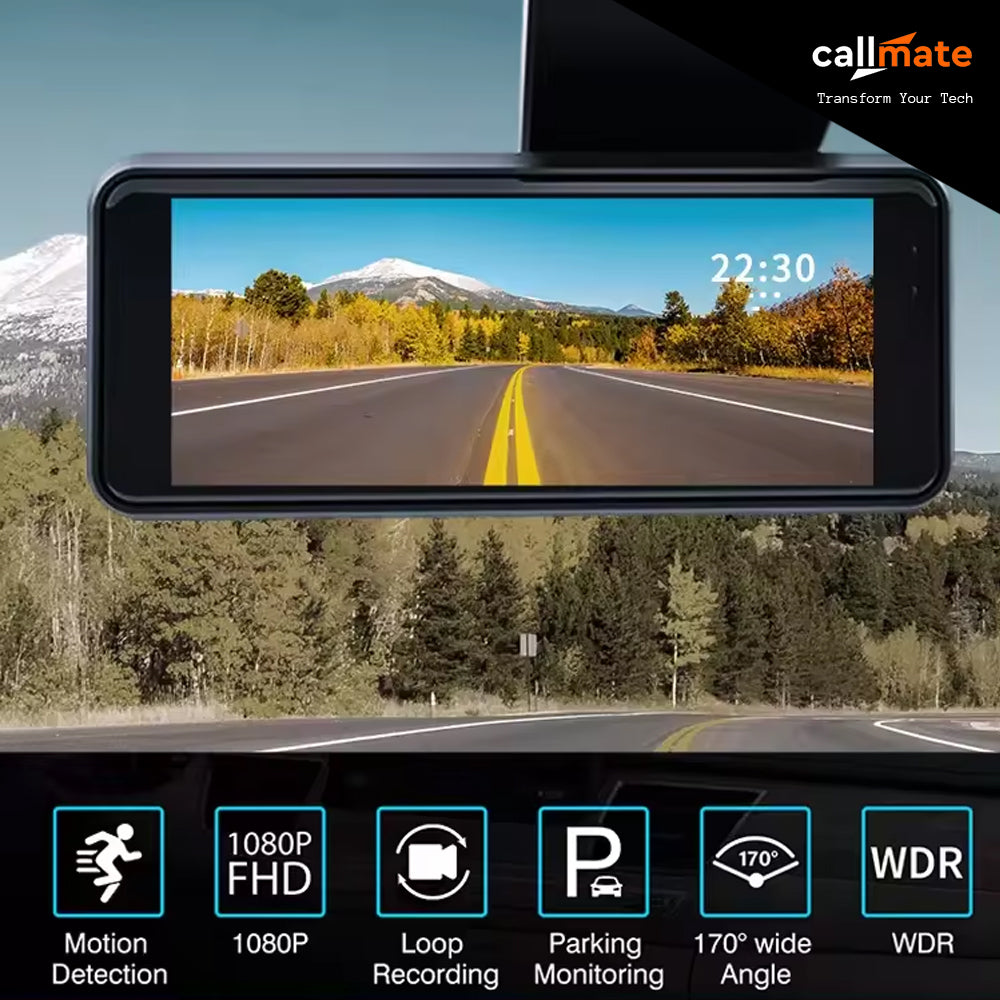 Car Dashboard Camera Full HD 1080p with Rear Camera