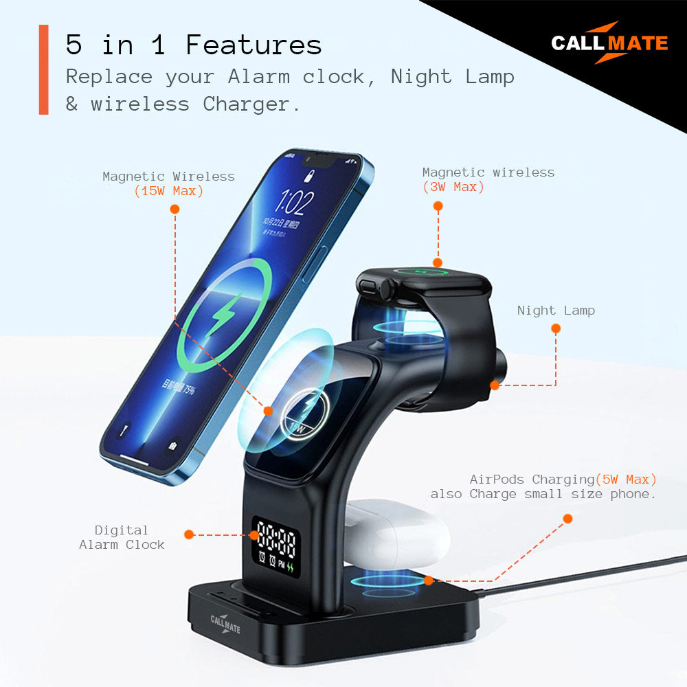 MagDock 5 IN 1 Magnetic Wireless Charger