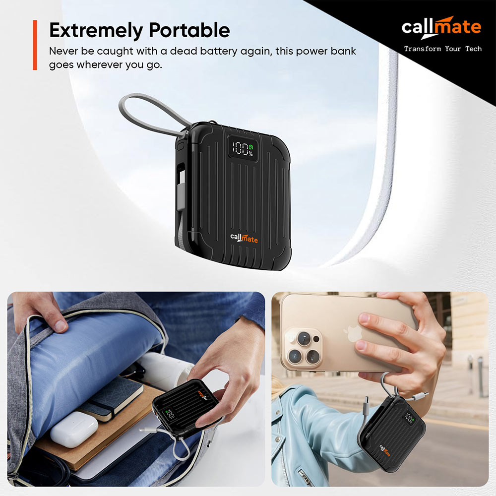 Microtrunk Power Bank 10000mAh with Built-in Cable