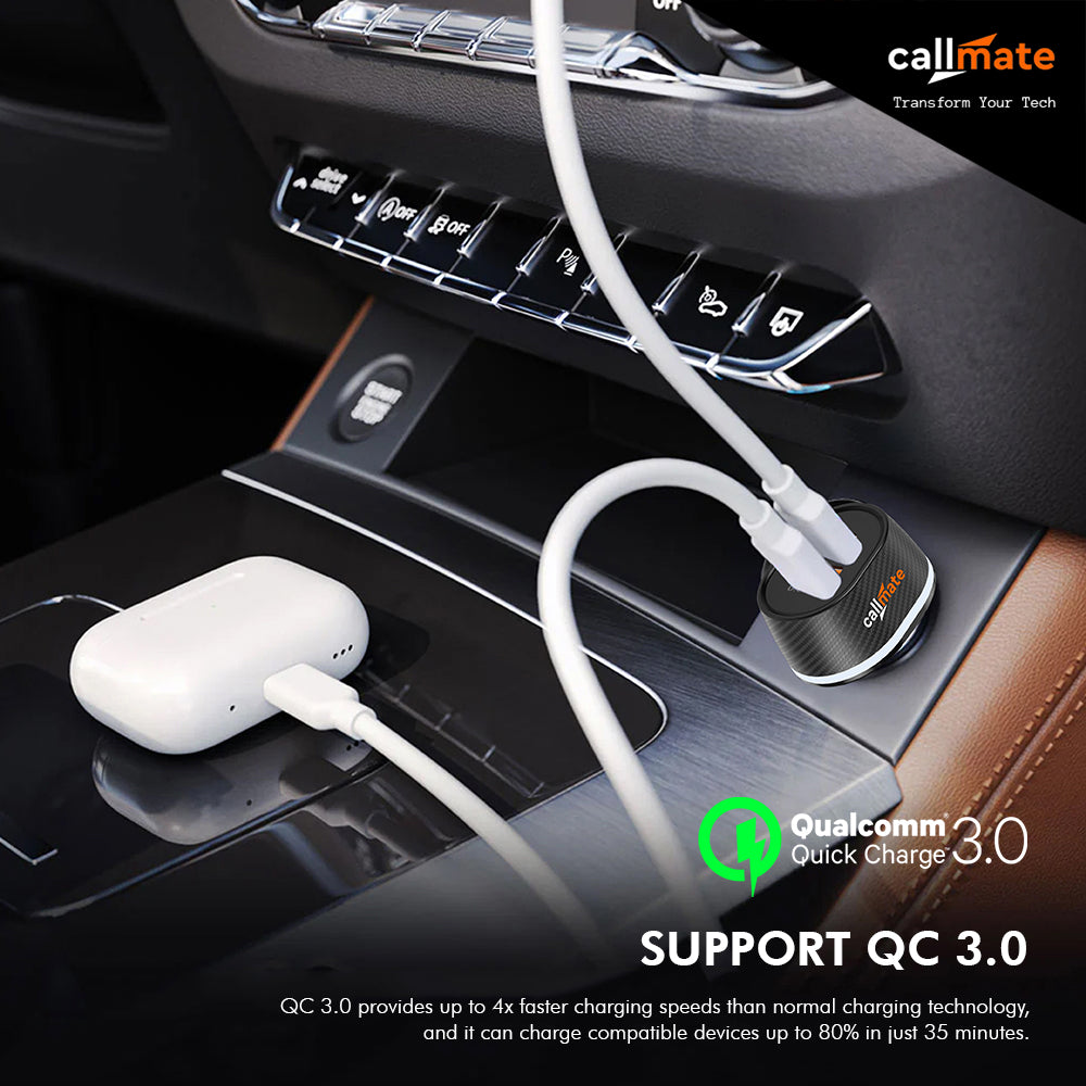 Callmate CT53 QC PD Car Charger (Free Cable)