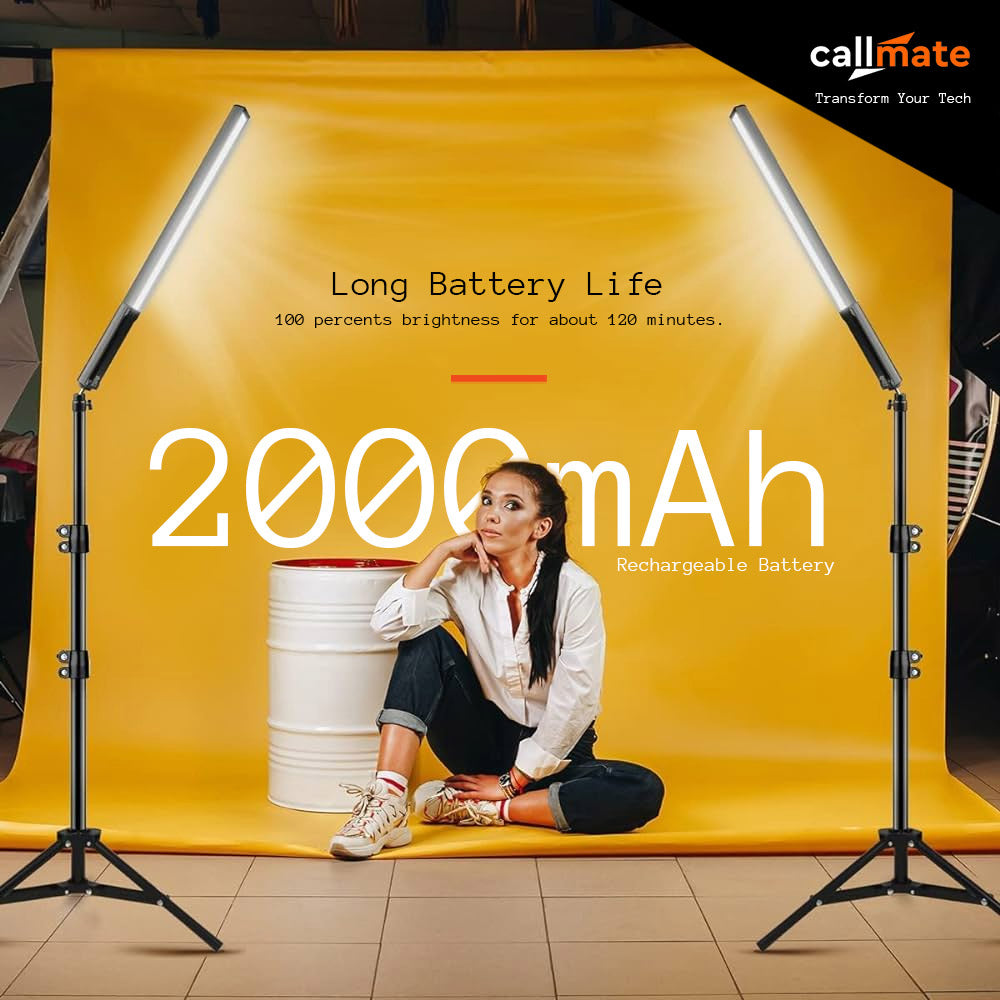 8W 2000mAh LED Photography Light Stick