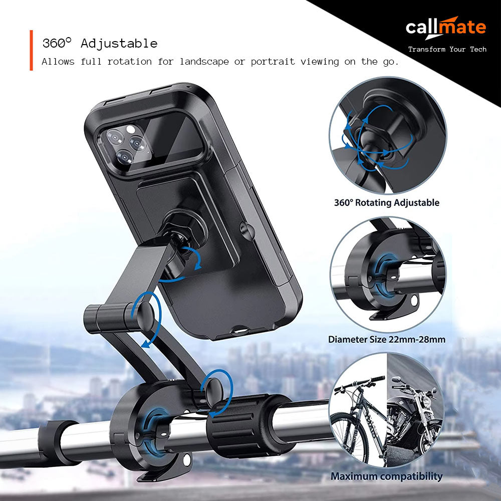 M3: 360° Rotation Waterproof Bike Mobile Holder
