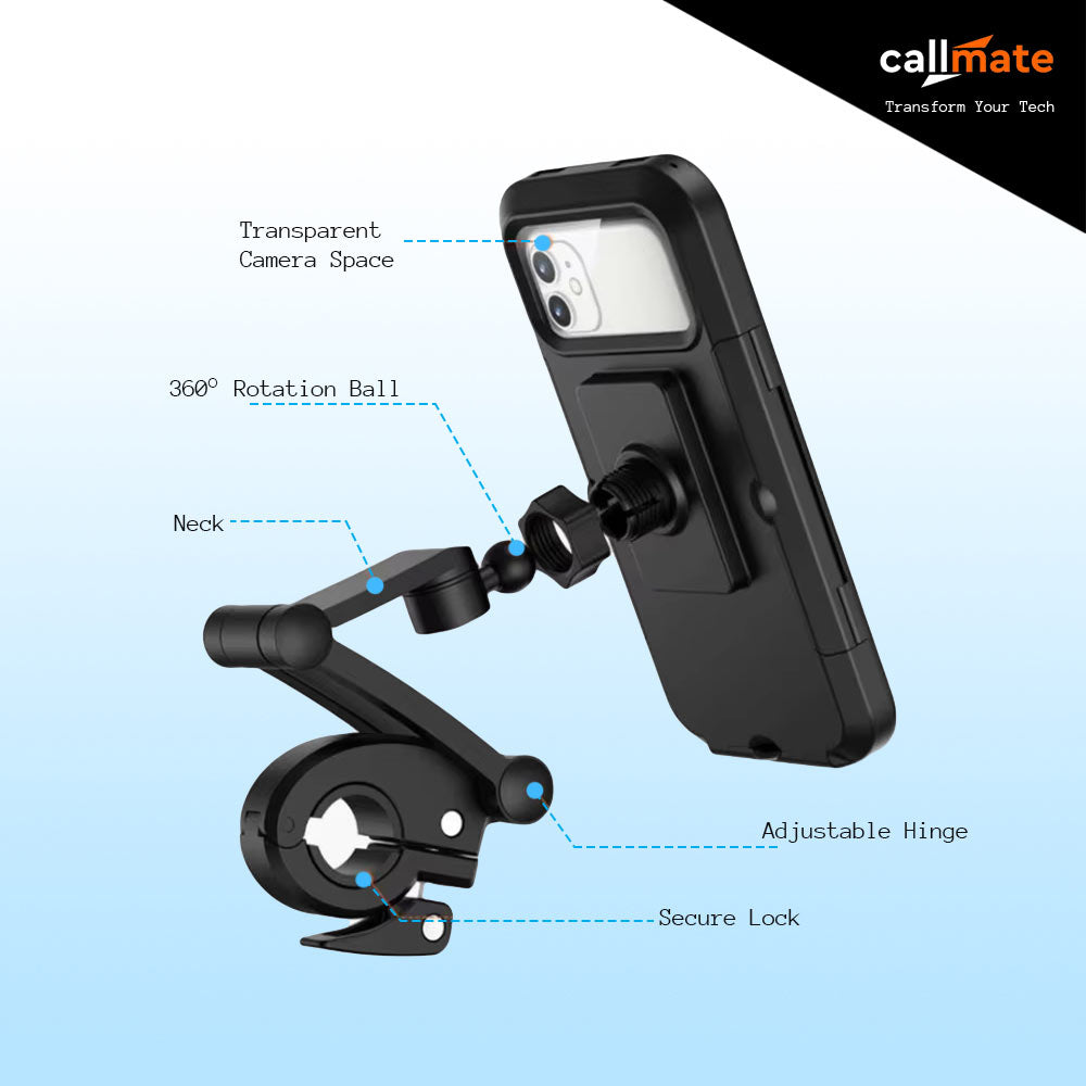 M3: 360° Rotation Waterproof Bike Mobile Holder