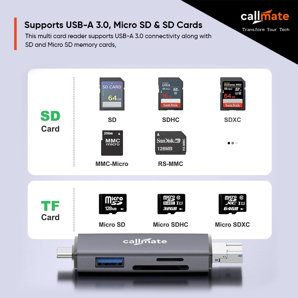 6 in 1 OTG Card Reader