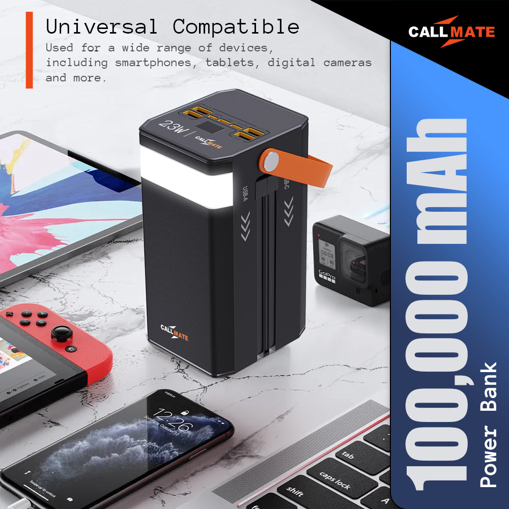Treasury Power Bank 100,000mAh with 30W Solar Panel
