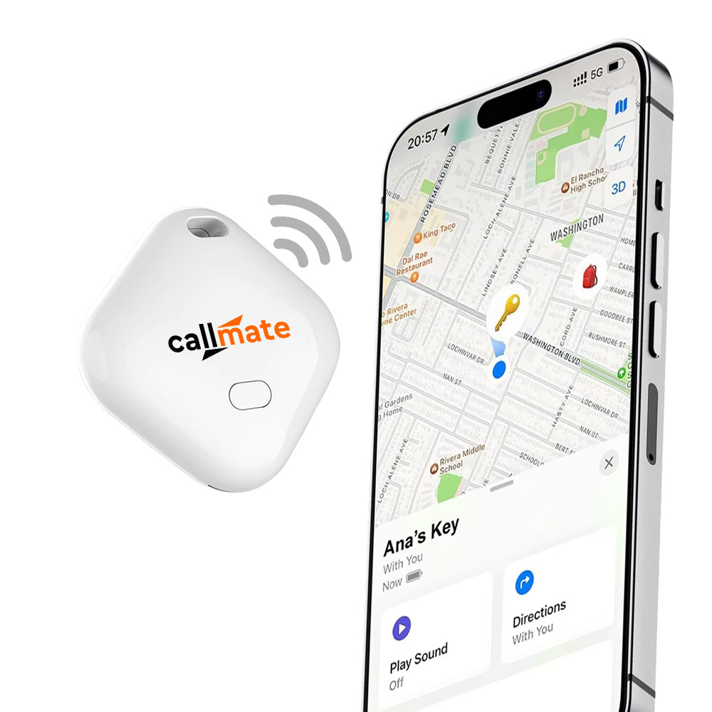 SearchTag for Apple with Loud Buzzer, Works with Apple Find My (No App Required, Replaceable Battery)