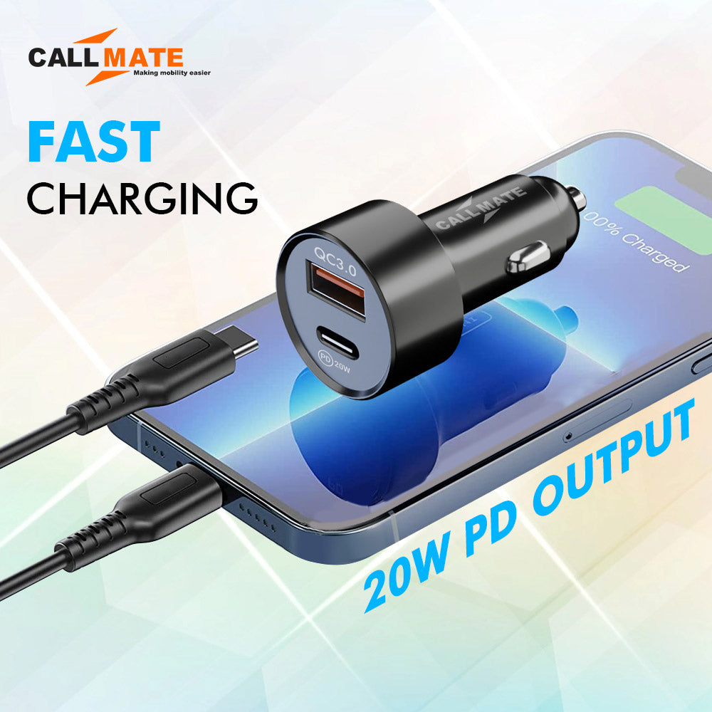 CT53 20W PD + QC Fast Car Charger