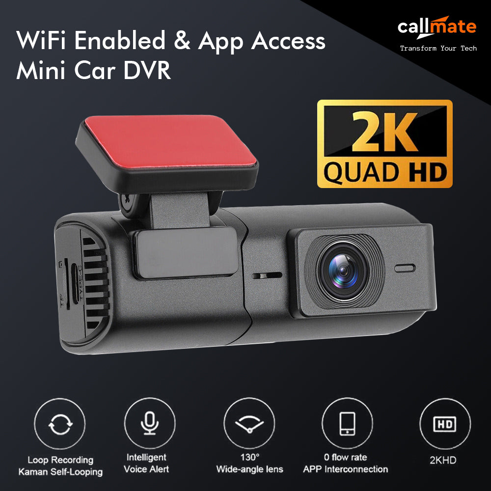 Car Dashboard Camera 2k Quad HD with WIFI Enabled