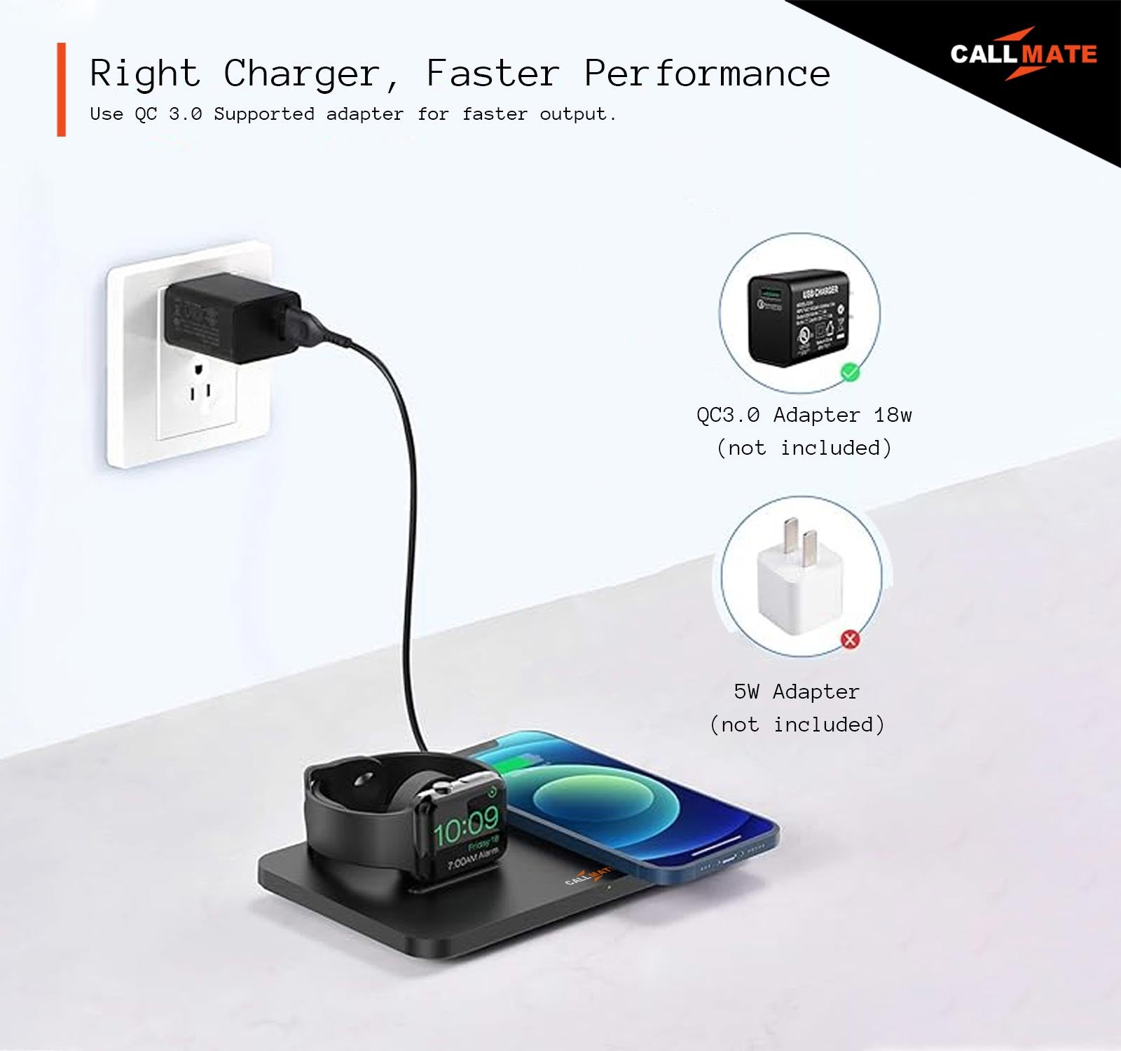 2 in 1 Wireless Charger Pad
