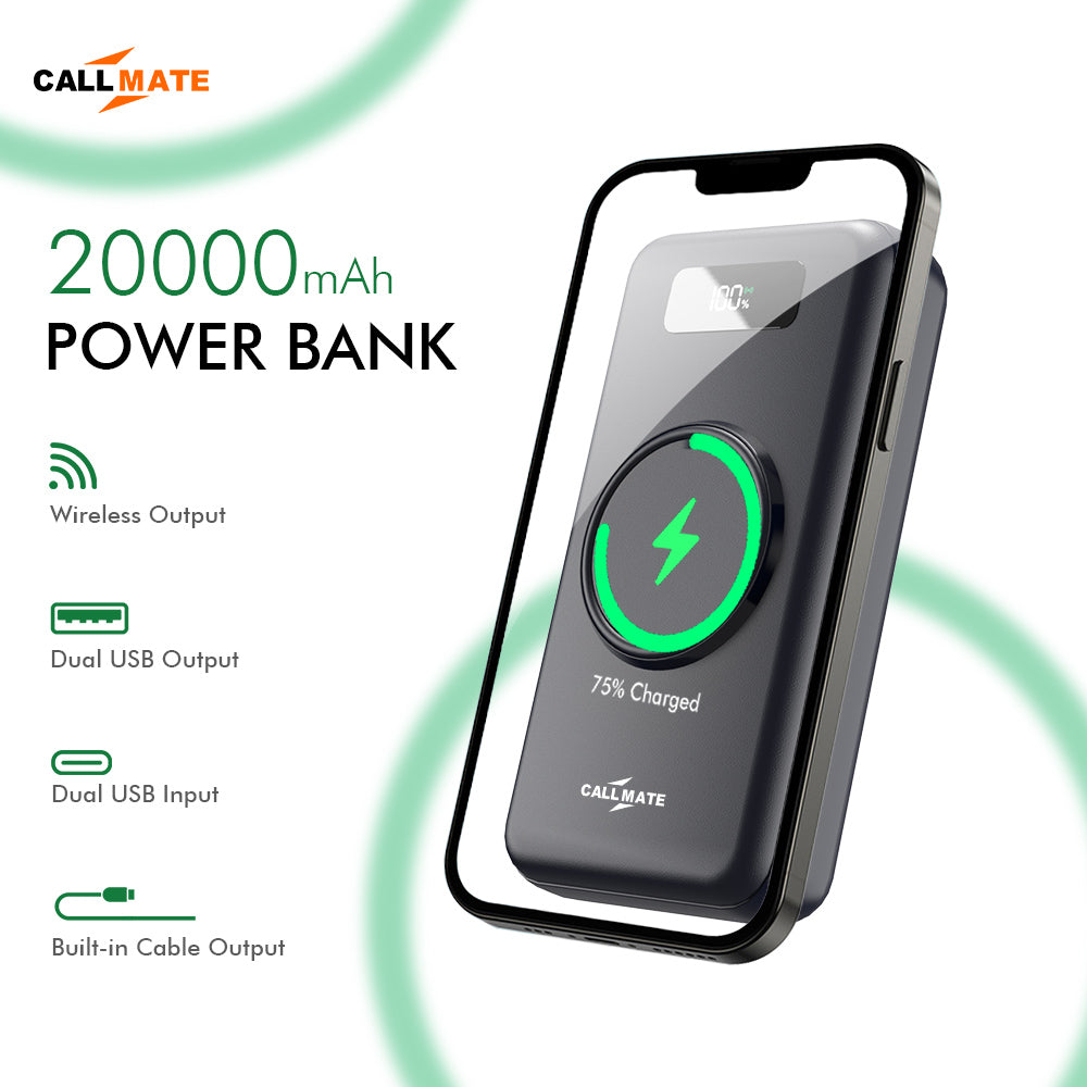 Tungsten Pro: The Wireless Power Bank 20000mAh