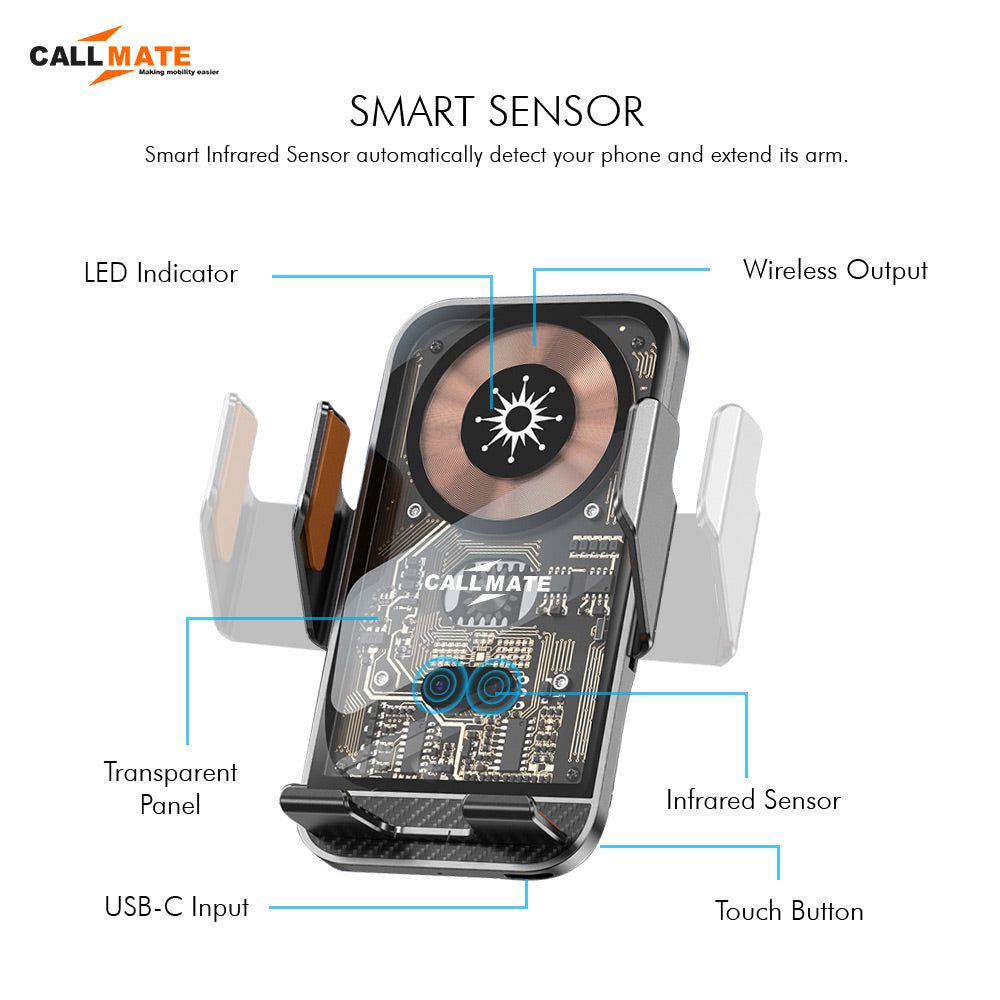 C- Thru PowerDrive : 15W SmartSense Car Mount Holder