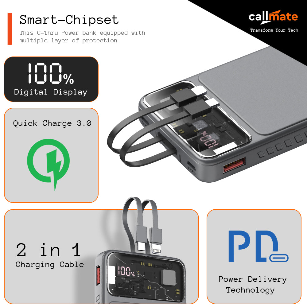 C-Thru 10000mAh Power Bank