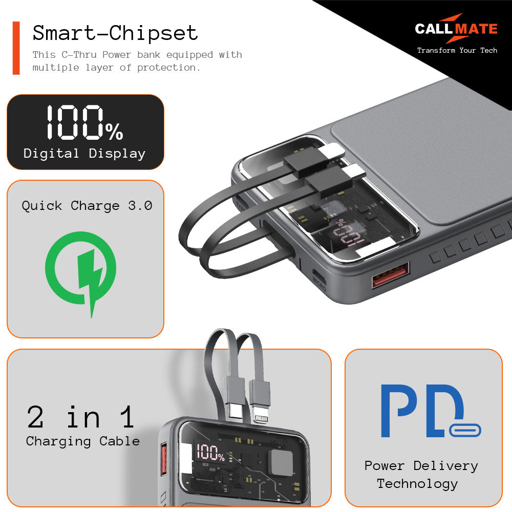 C-Thru 10000mAh Power Bank