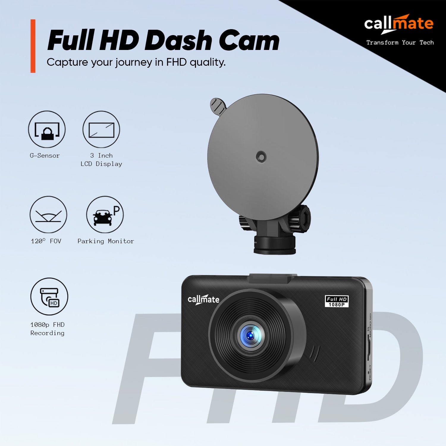 Roadrunner Pro: Car Dashboard Camera Full HD quality