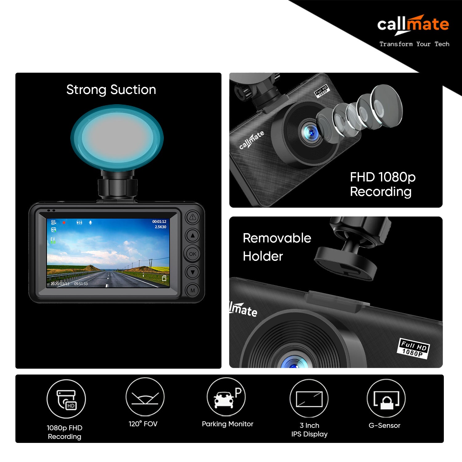 Roadrunner Pro: Car Dashboard Camera Full HD quality