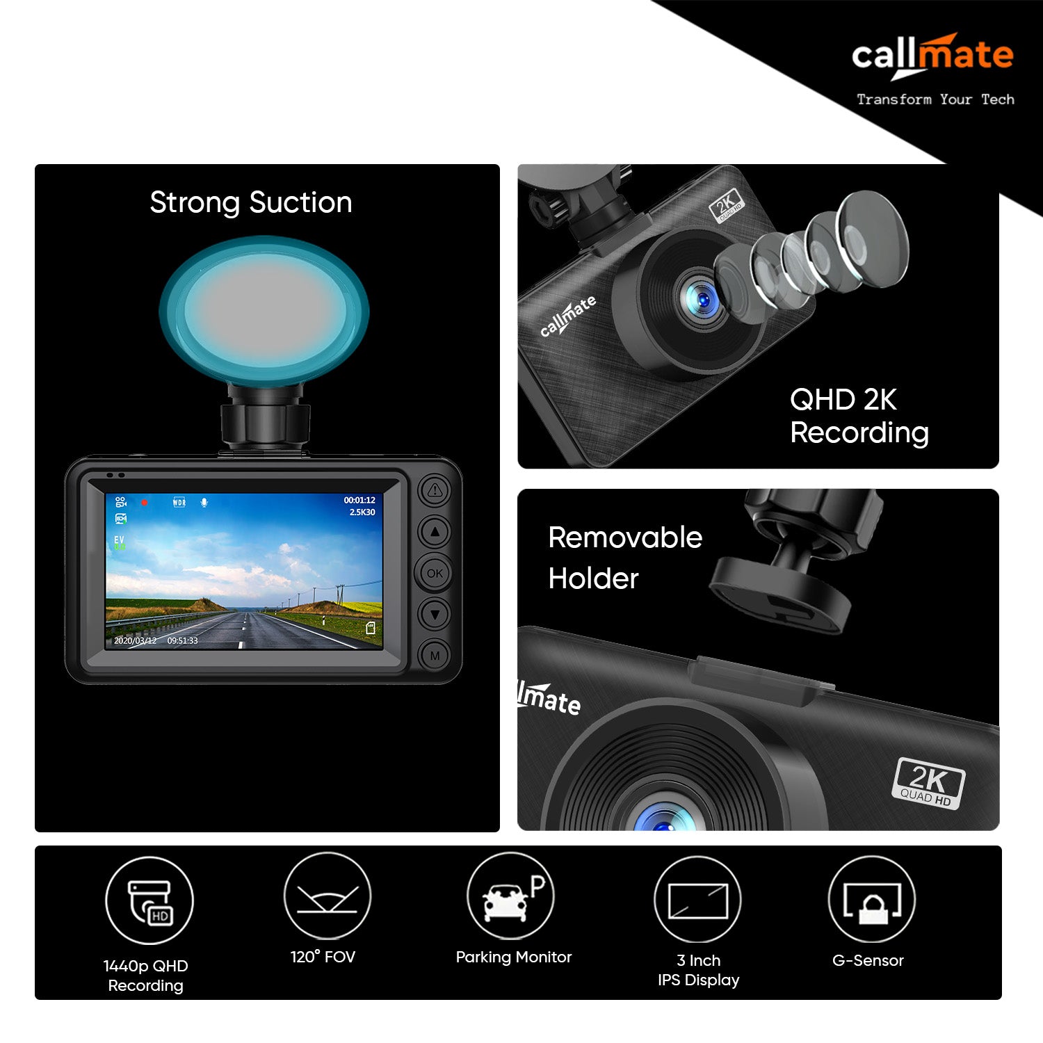 Roadrunner Pro Plus: Car Dashboard Camera 2k