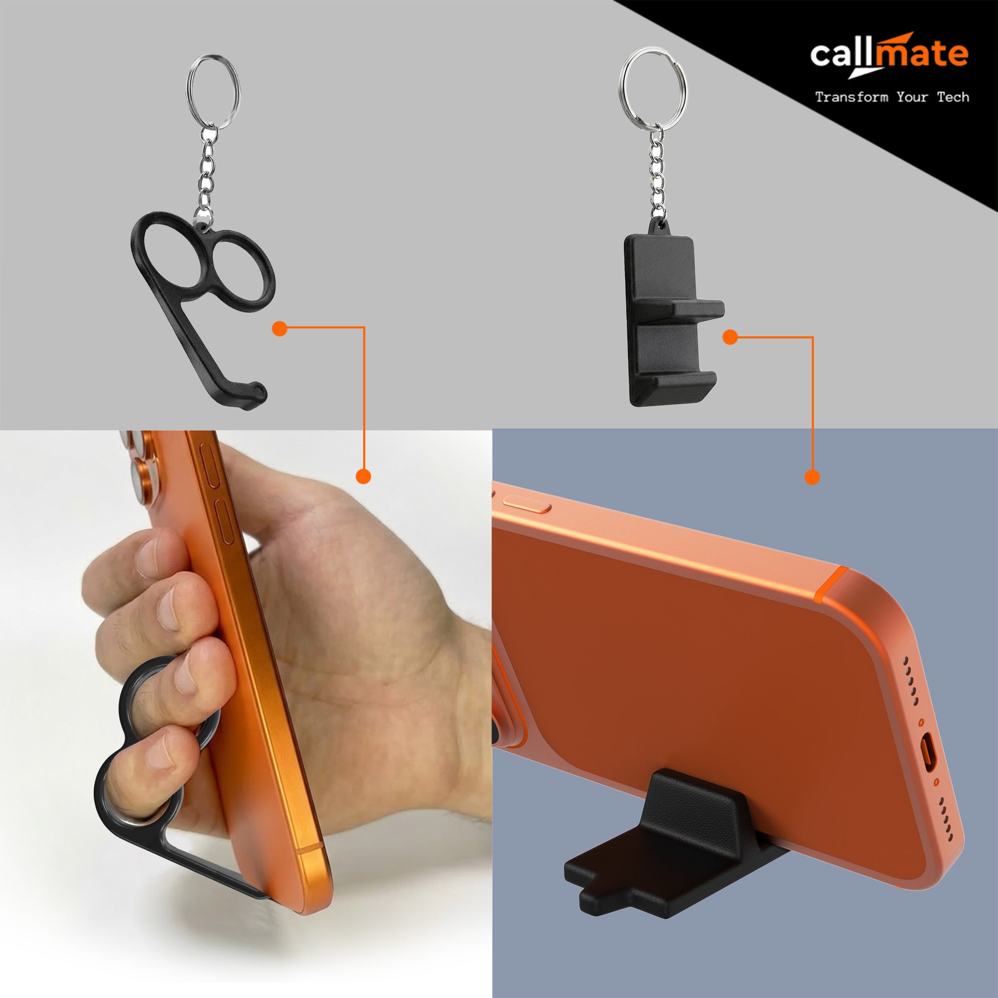 Finger Grip Mobile Holder + Desktop Mobile Holder (Combo)