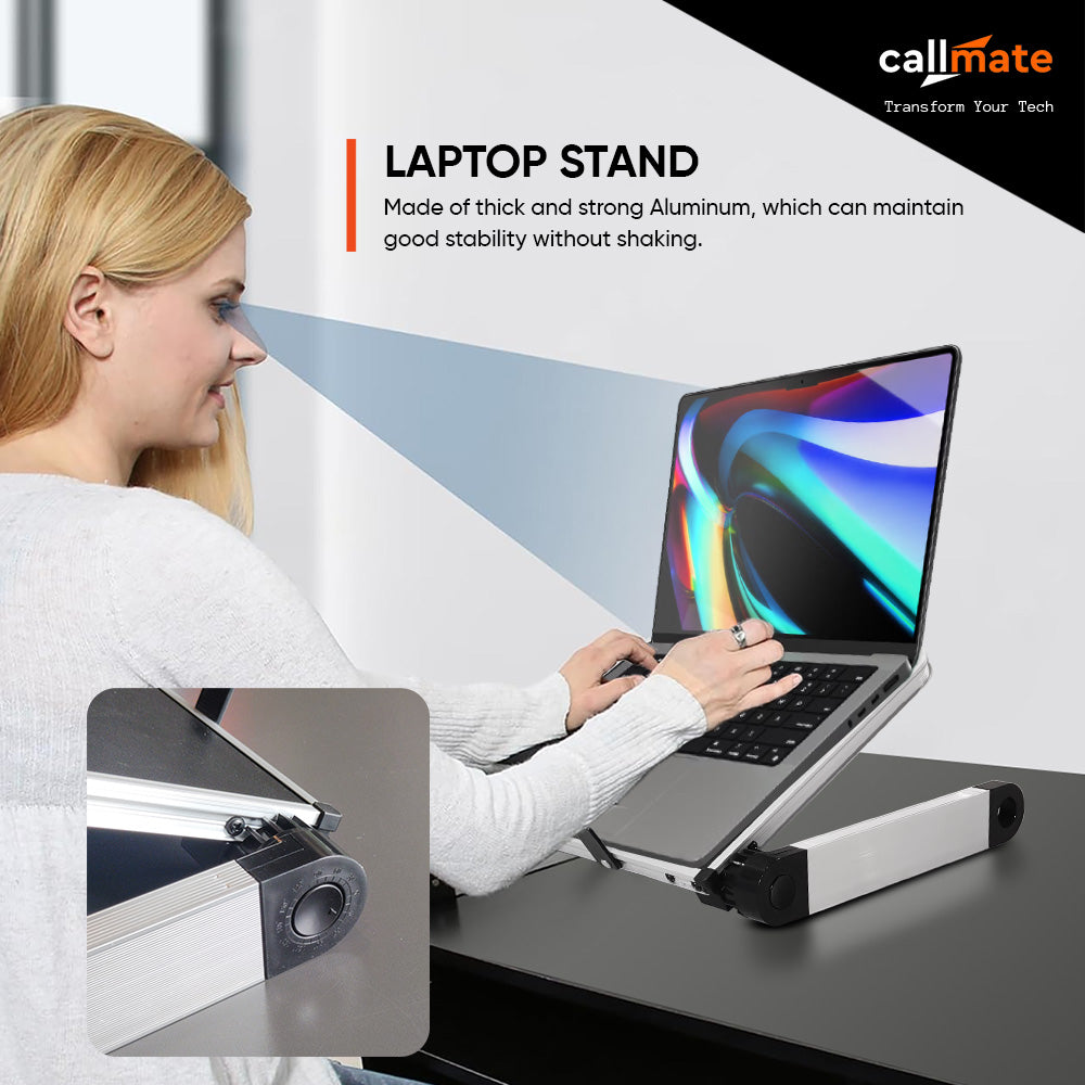 Portable Aluminum Laptop Stand (Silver)