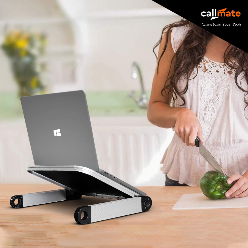 Portable Aluminum Laptop Stand (Silver)