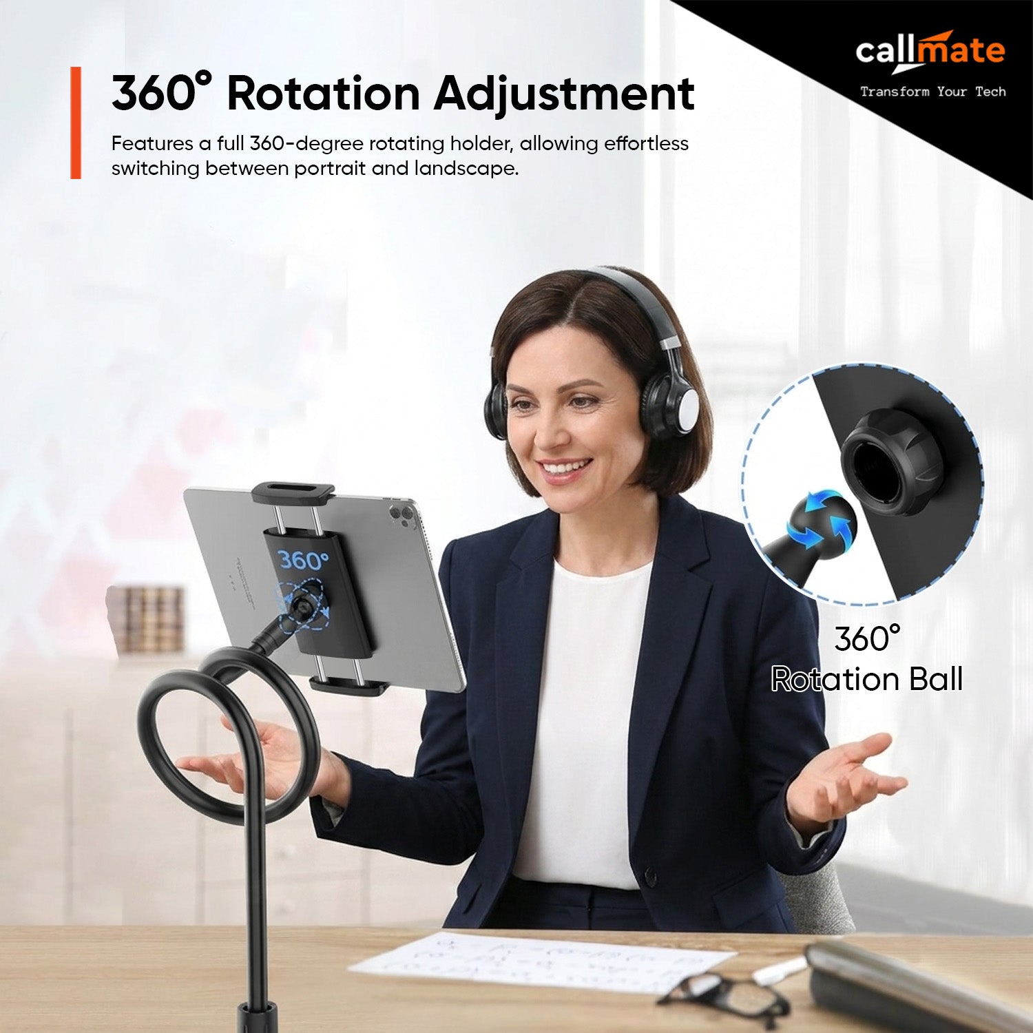 Gooseneck Tablet Stand (360°)