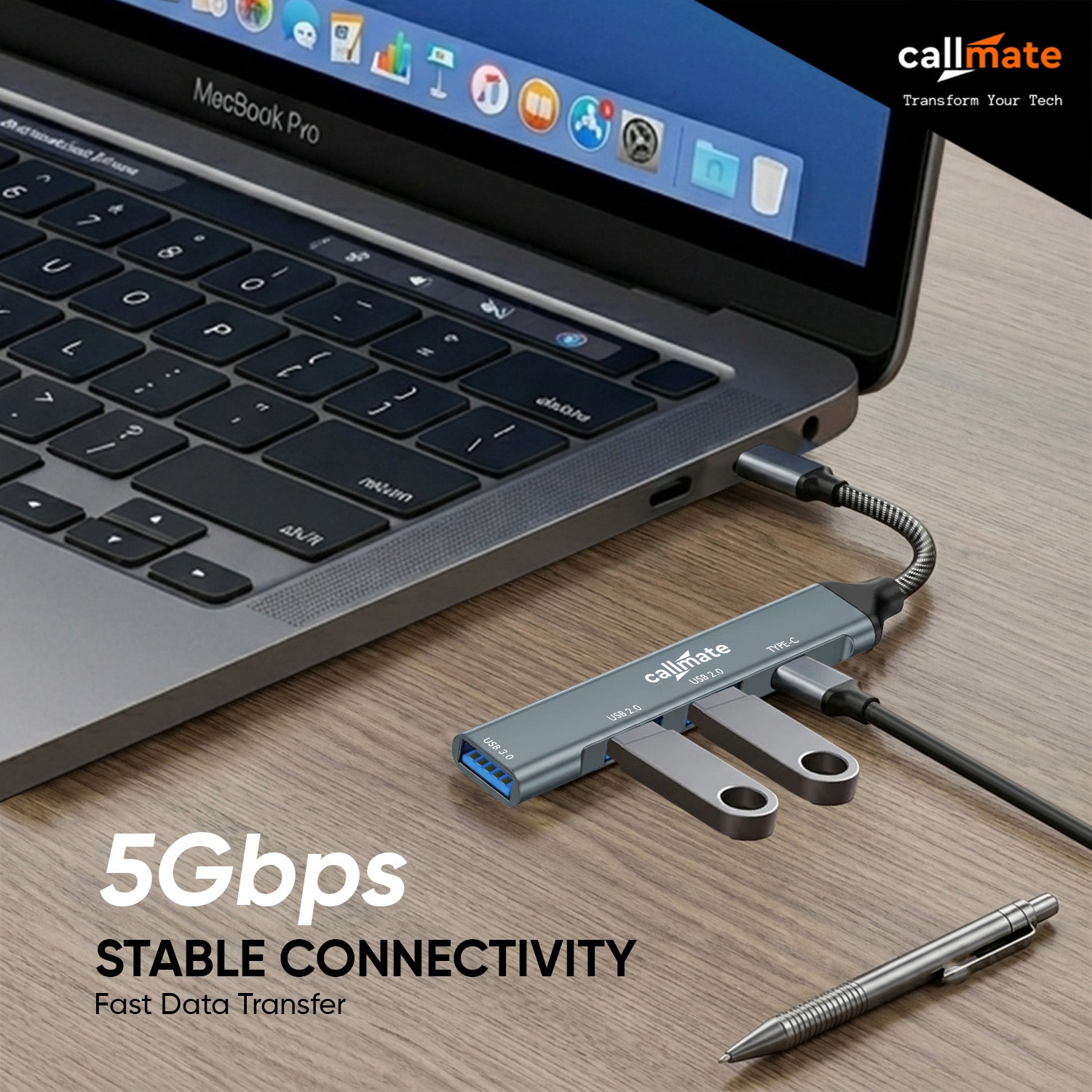 Type-C to USB Hub (4 Port)