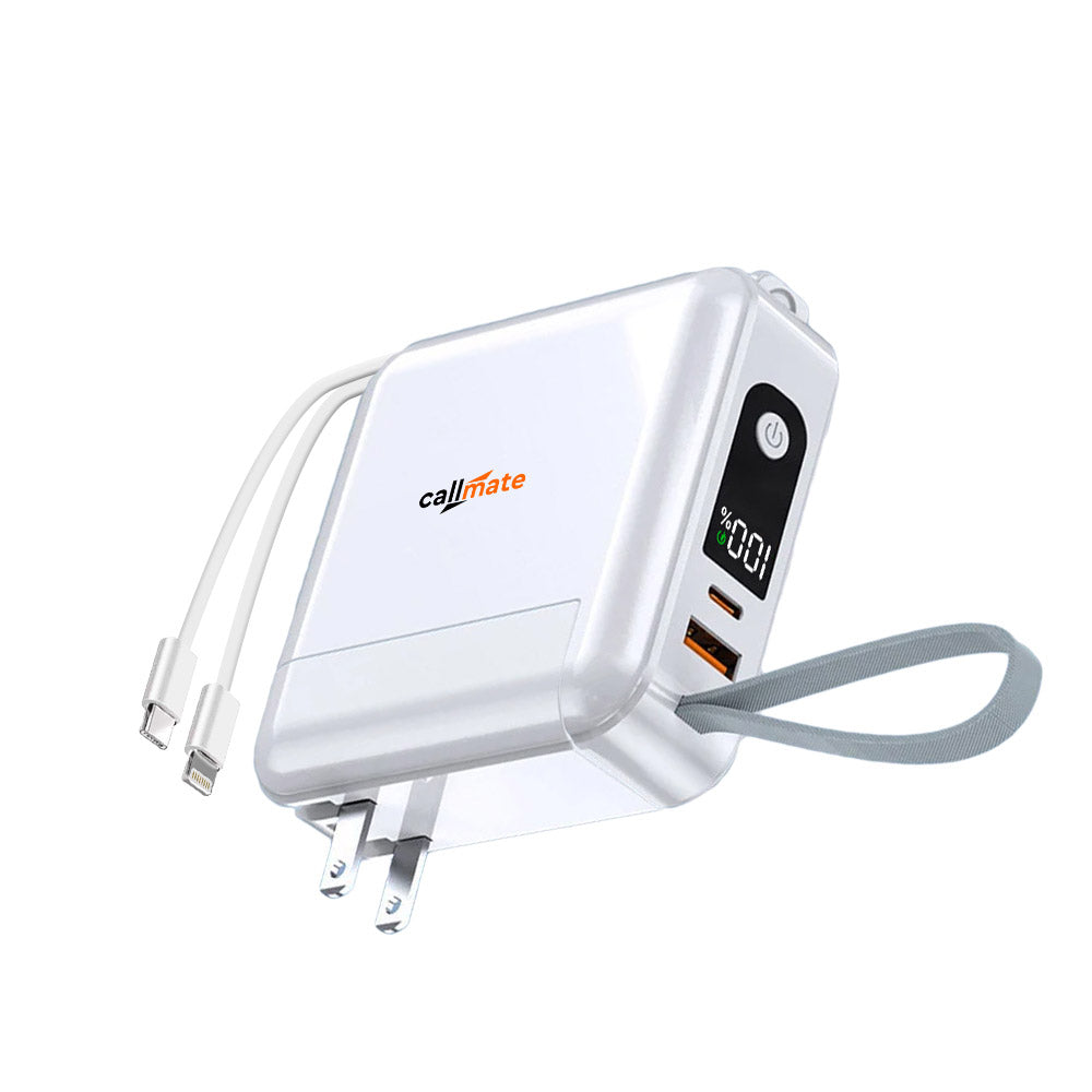 Globetrotter : The Wall Charger & 10000mAh Power Bank (White)
