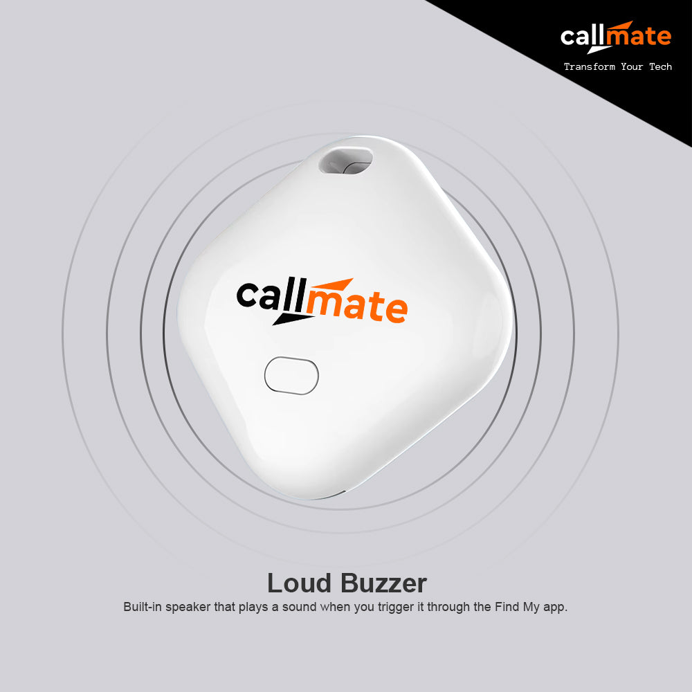 SearchTag for Apple with Loud Buzzer, Works with Apple Find My (No App Required, Replaceable Battery)