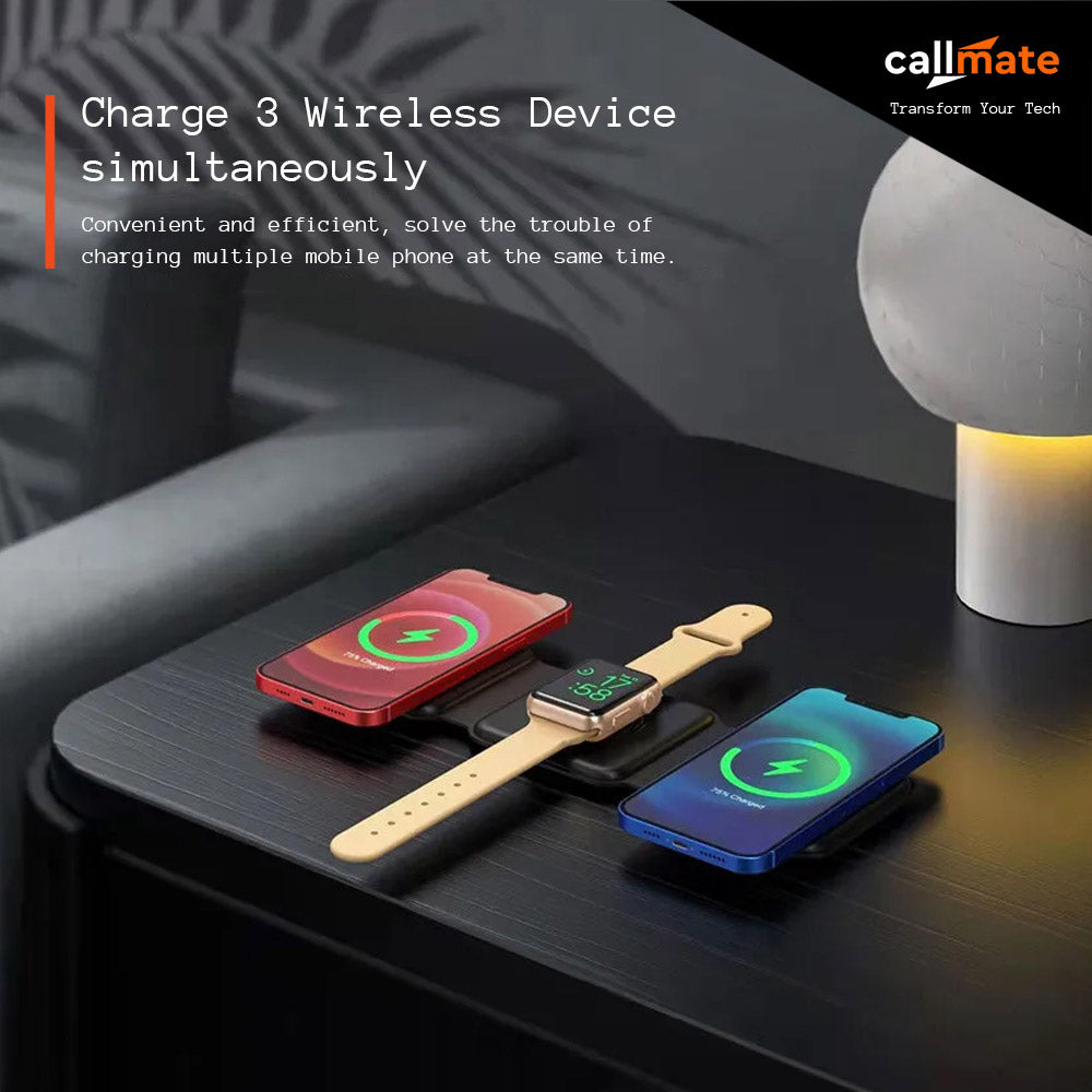 TriCharge: 3-in-1 Magnetic Wireless Charger