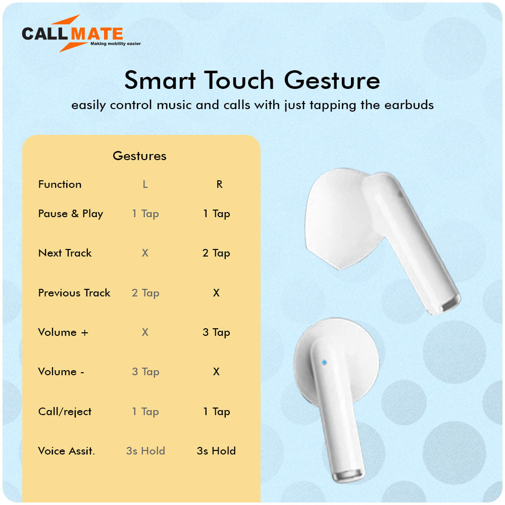 Elite LJ-162 TWS EarBuds 20 Hours Play Time