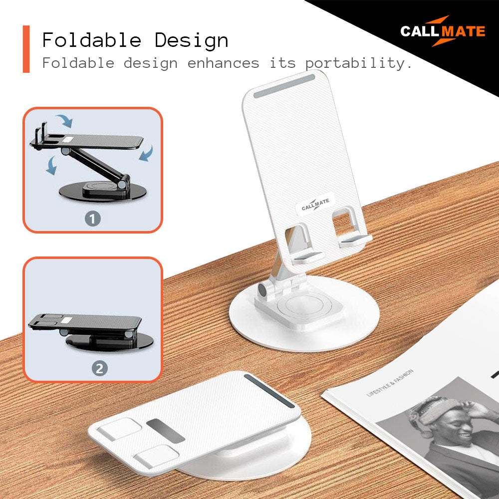 FlexiGrip 360°- Desktop Foldable Mobile Phone Stand