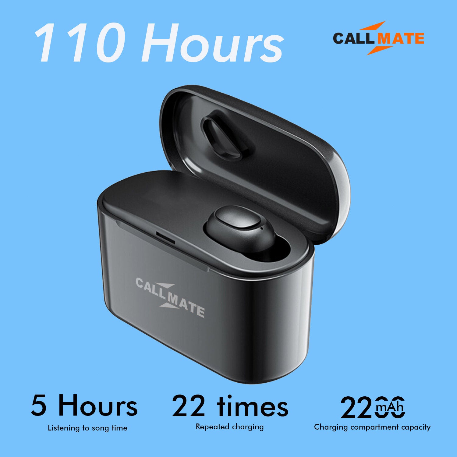 Havit-i6 Bluetooth 5.0 FLASE Wireless Single Earbud Stereo Music