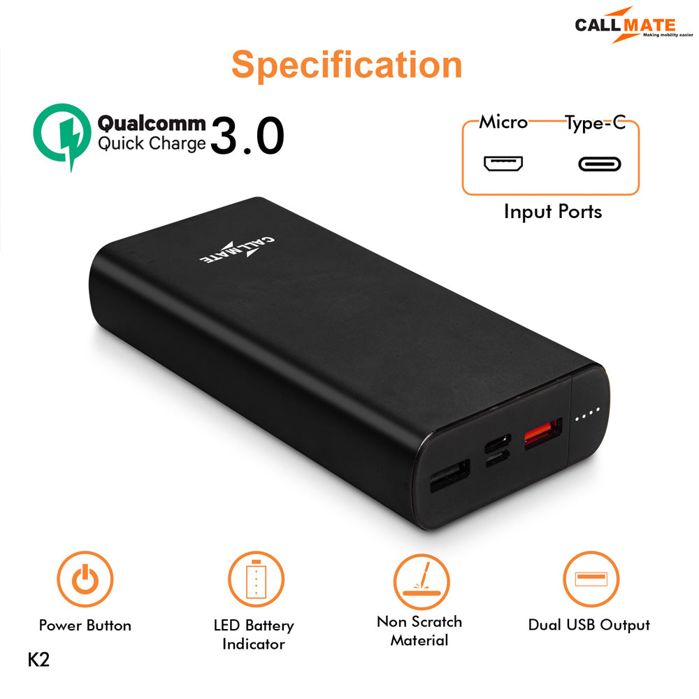 Tungsten: The Power Bank 20000mAh