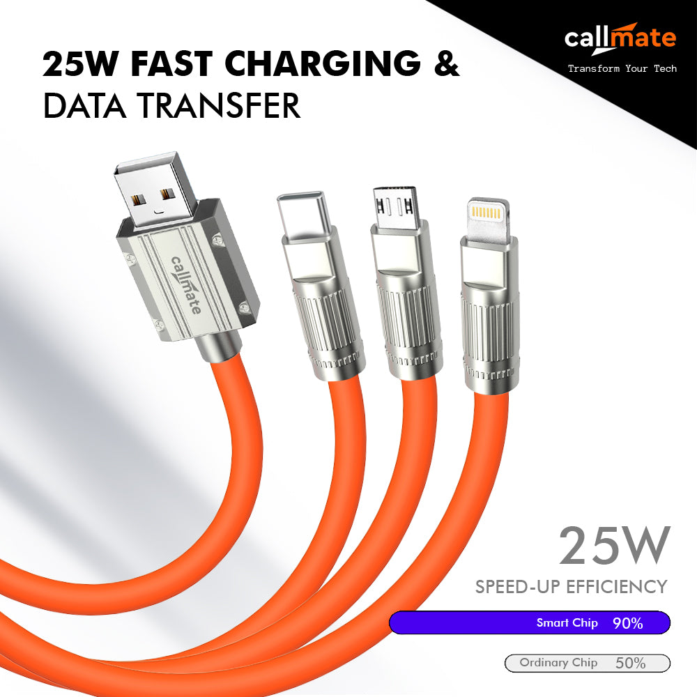 3 in 1 Data & Charging Cable
