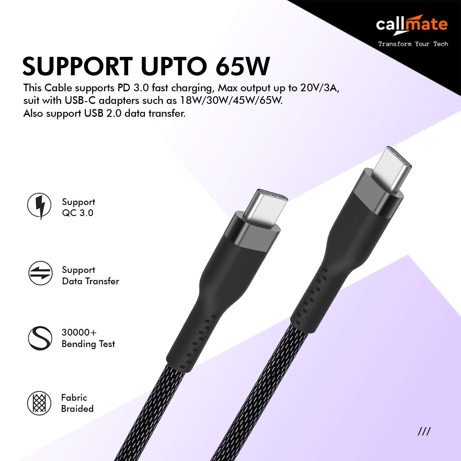 C to C 65W Cable