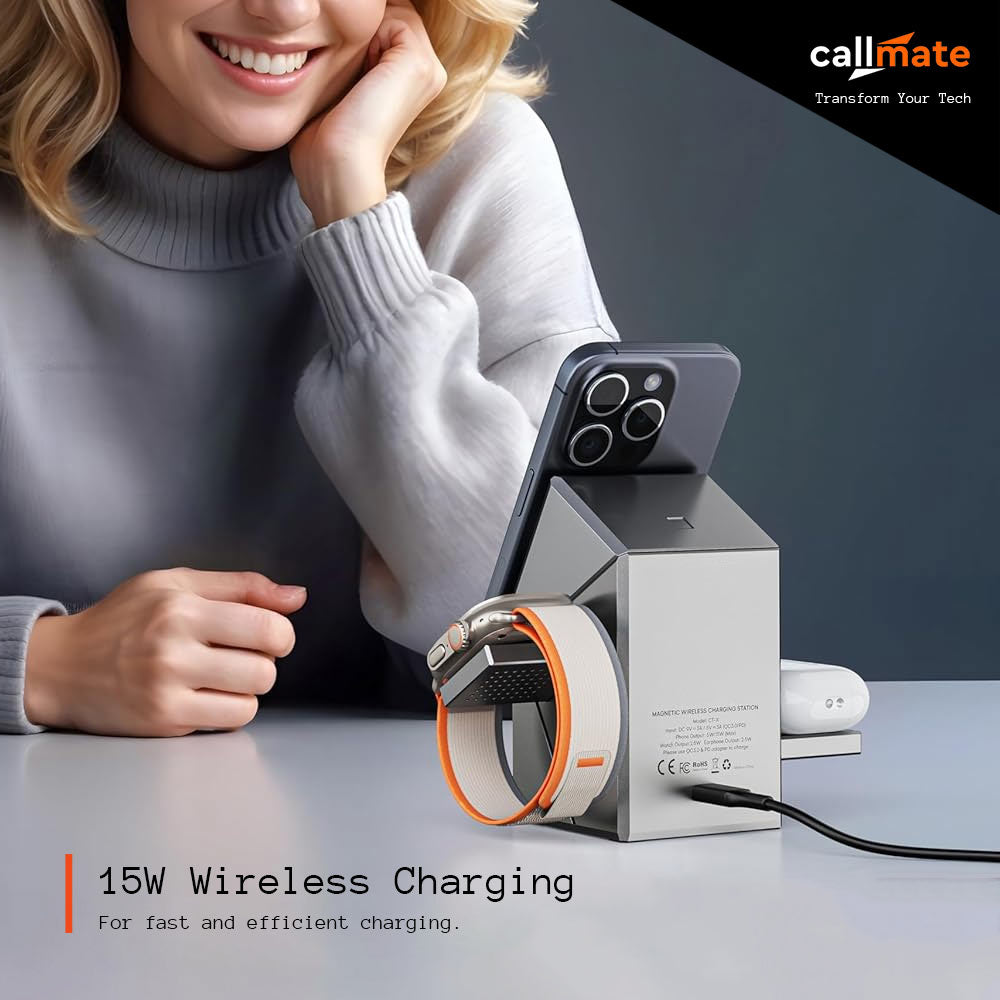 Iron Hide 3 in 1 Wireless Charger (15W)