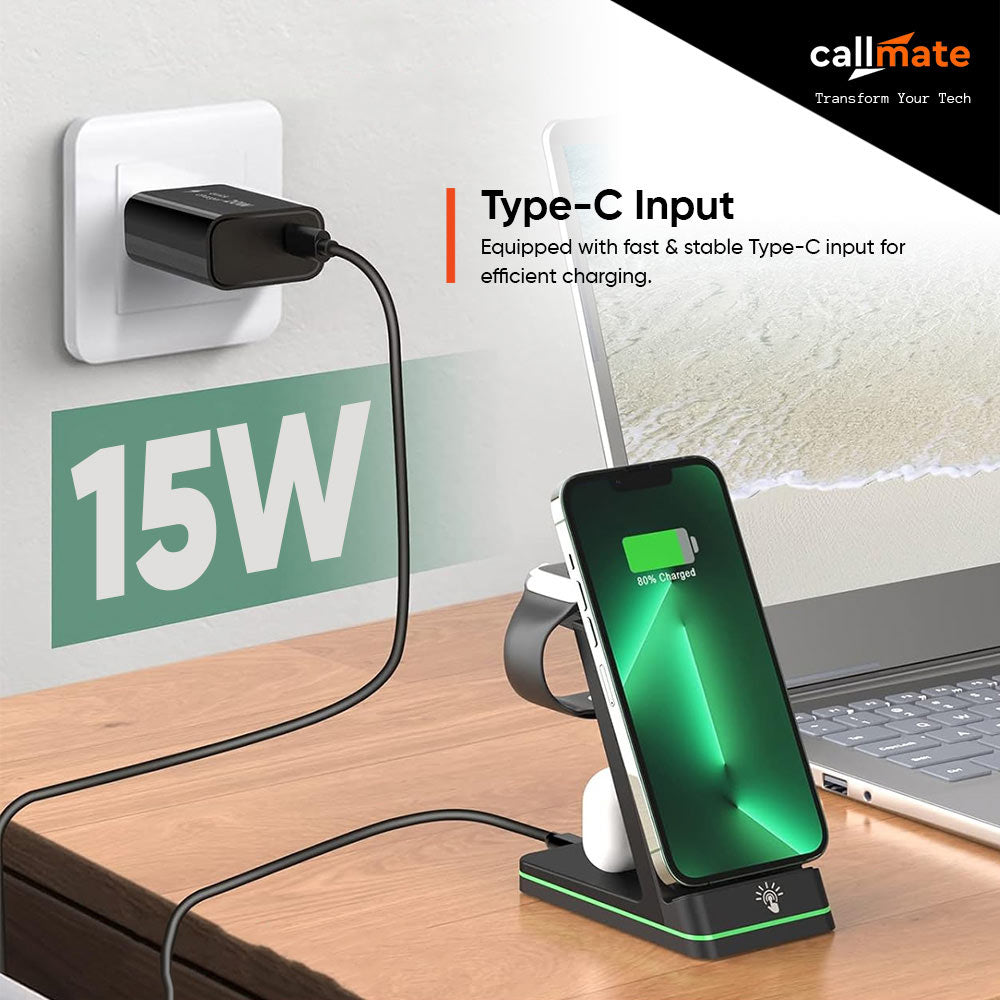 CM96: 3 in 1 Wireless Charger (15W)