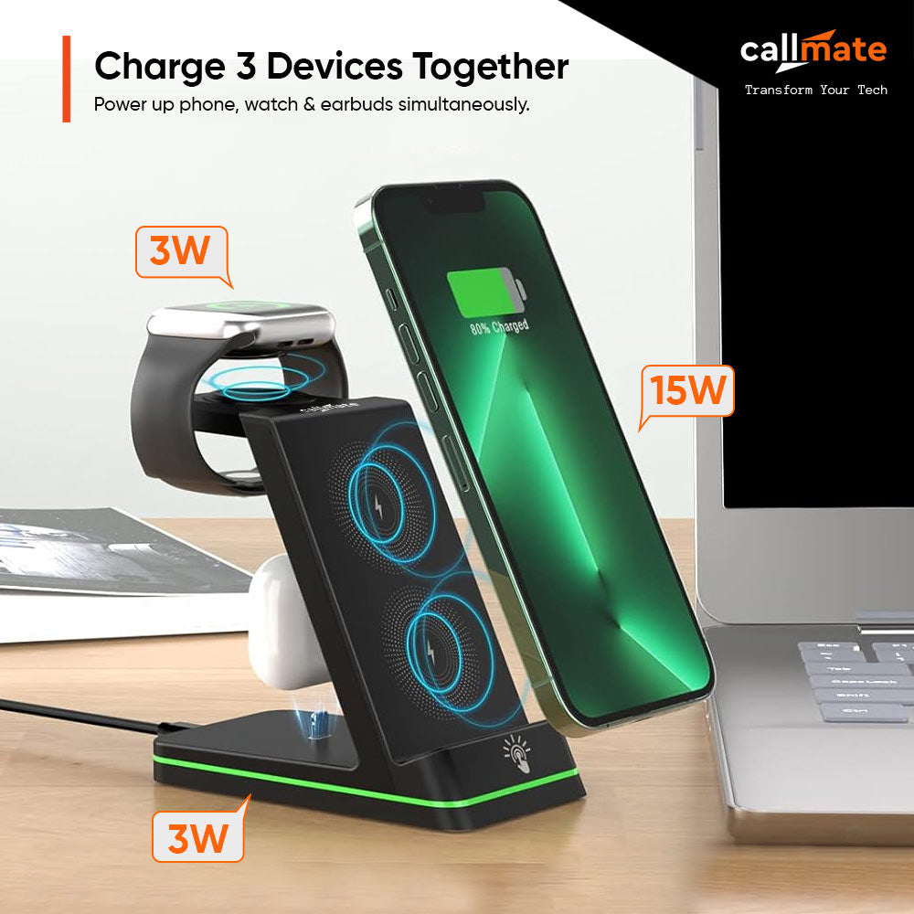 CM96: 3 in 1 Wireless Charger (15W)