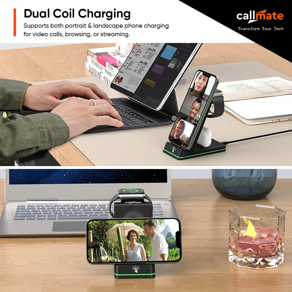 CM96: 3 in 1 Wireless Charger (15W)