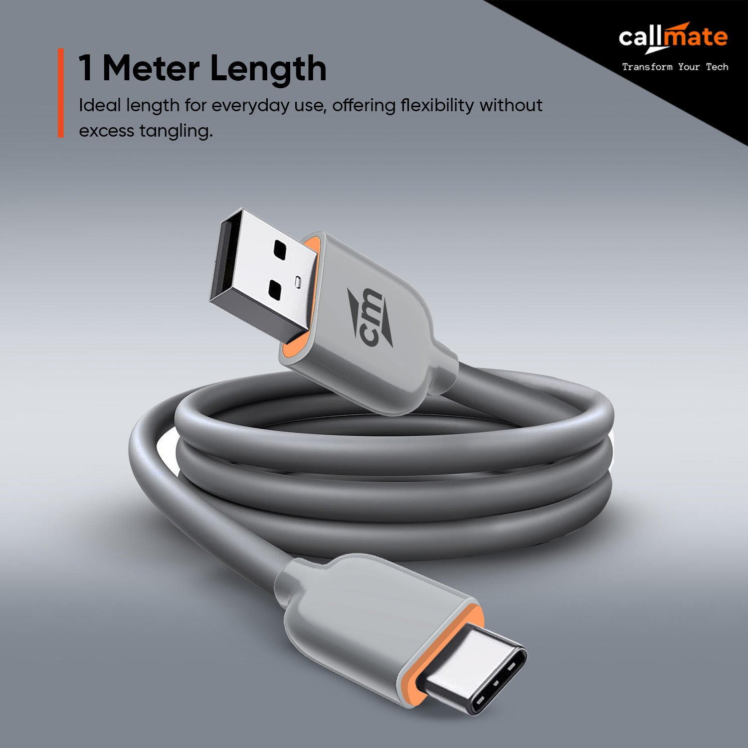45W Type-C Cable (Grey)