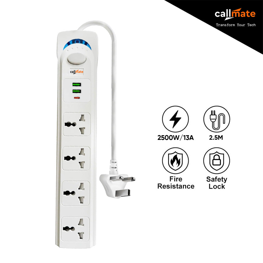 BT-5205-3 4 Socket 2 USB Extension board