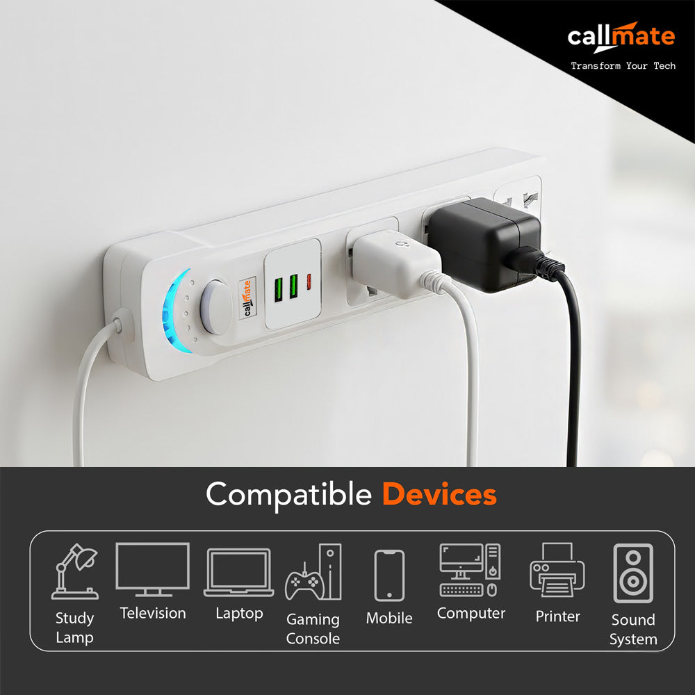 BT-5205-3 4 Socket 2 USB Extension board