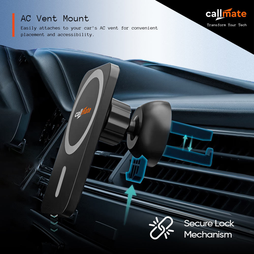 Autotech: 15W Wireless Car Mount Holder