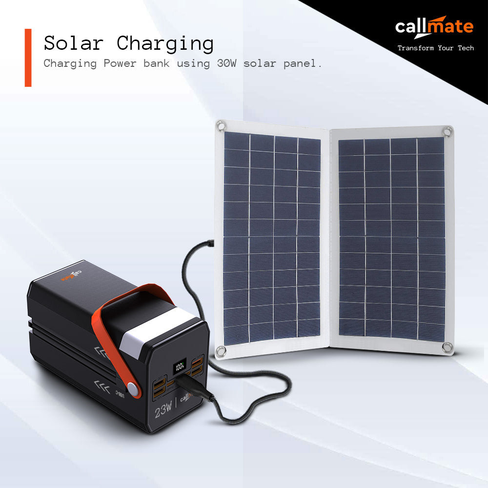 Treasury Power Bank 100,000mAh with 30W Solar Panel