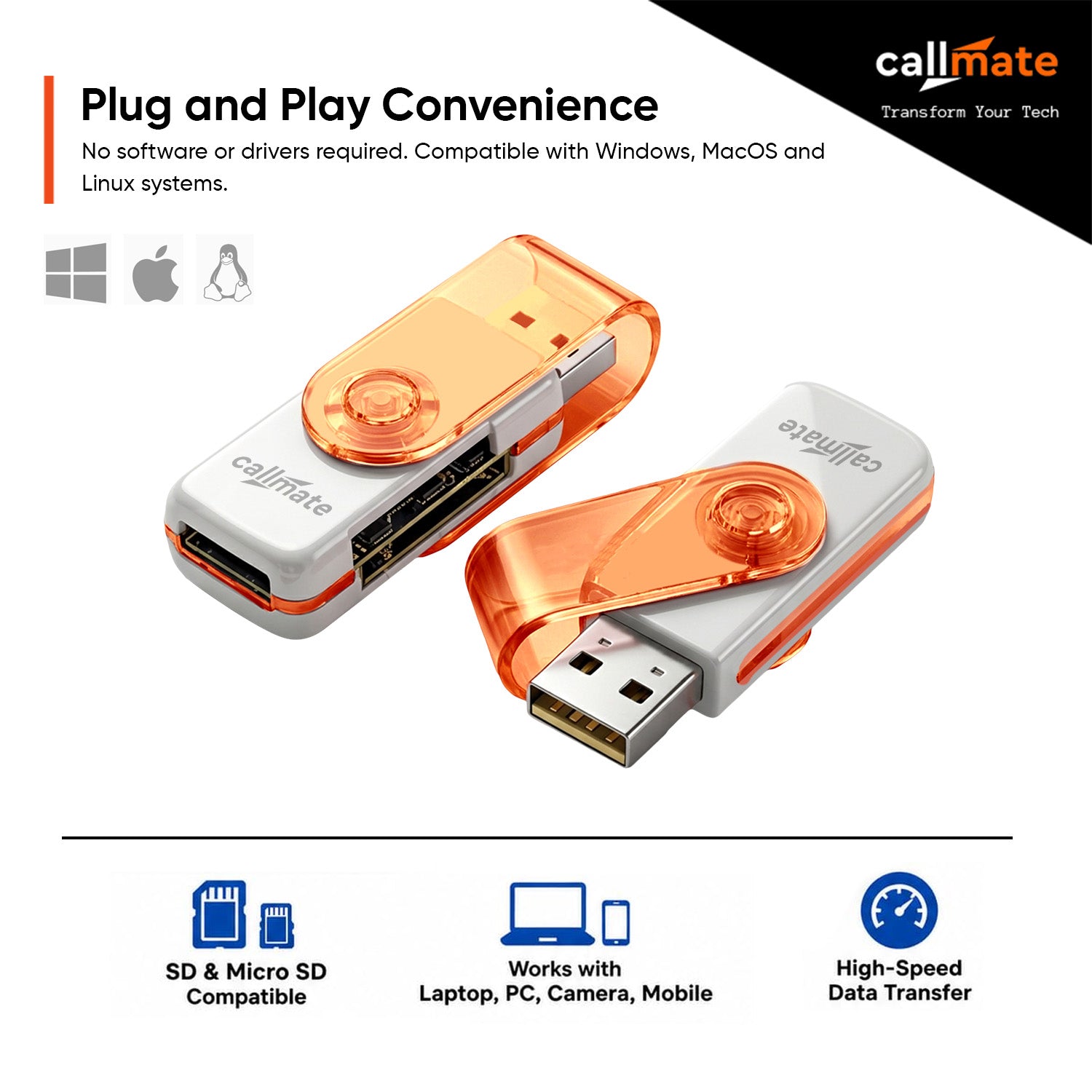 4 in 1 Card Reader (Assorted)