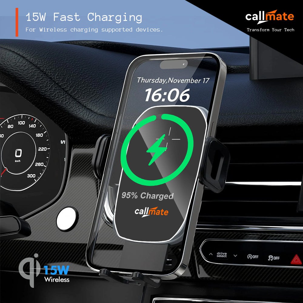 CM-613M: 15W Wireless Car Charger Holder