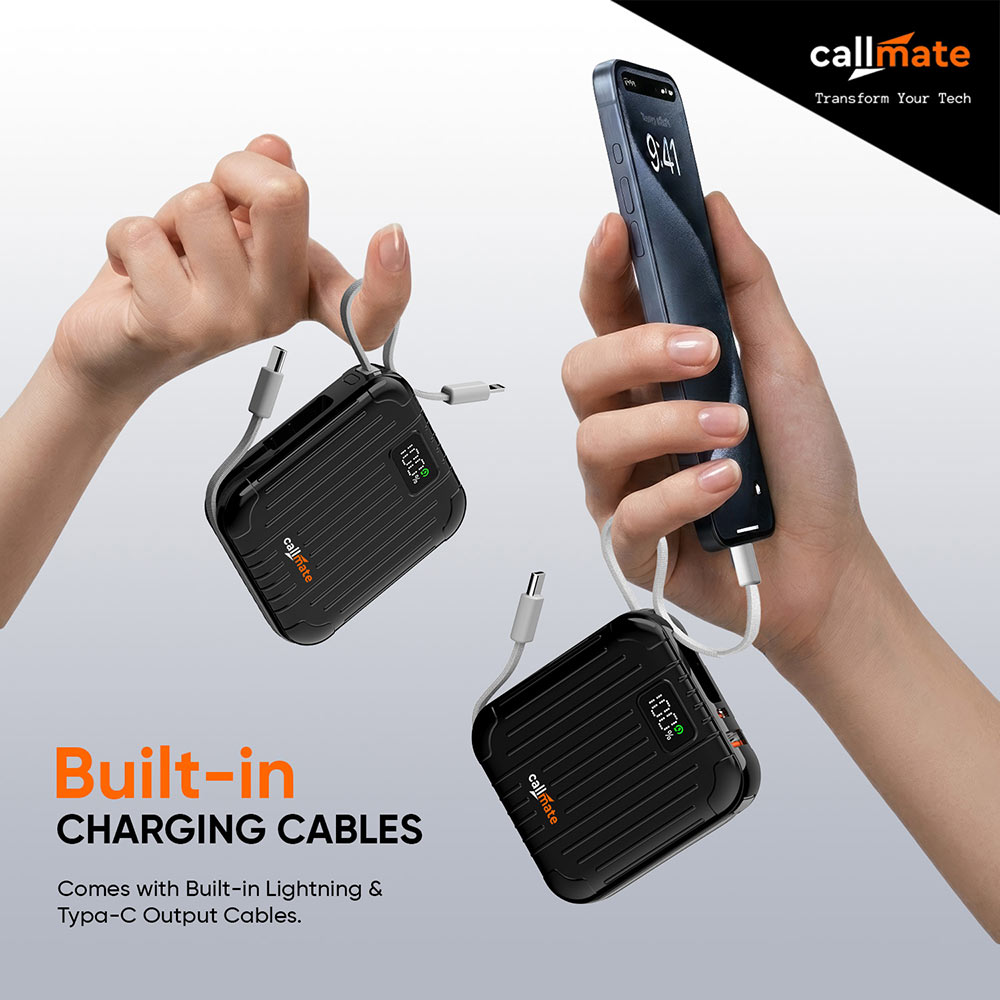 Microtrunk Power Bank 10000mAh with Built-in Cable
